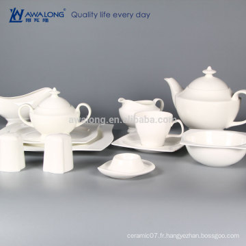 Blanc pur en vrac KUNLUN personnaliser le thé en céramique en céramique set de thé en porcelaine blanche